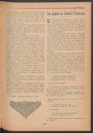 Los plagios de Gabriel D'Annunzio