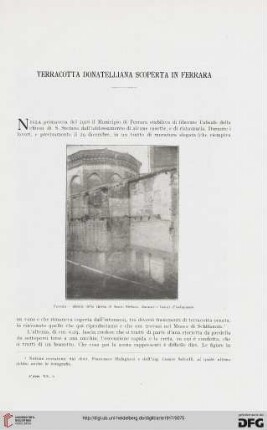 20: Terracotta Donatelliana scoperta in Ferrara