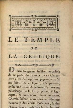 Le Temple de la Critique