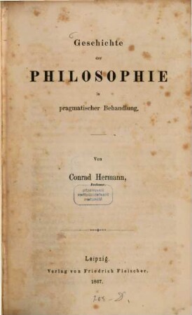 Geschichte der Philosophie in pragmatischer Behandlung