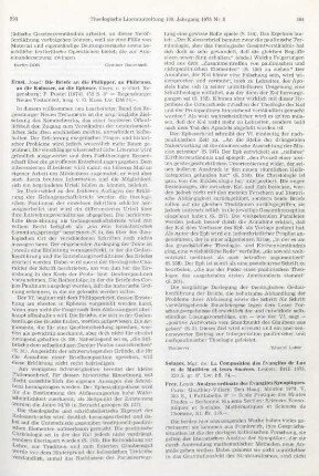 594-598 [Rezension] Solages, Bruno de, La composition des évangiles
