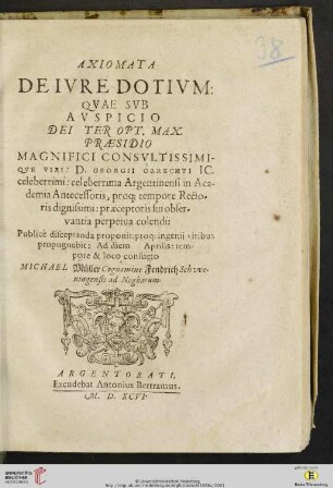 Axiomata De Ivre Dotivm