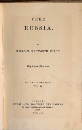 Free Russia : in two volumes, 2