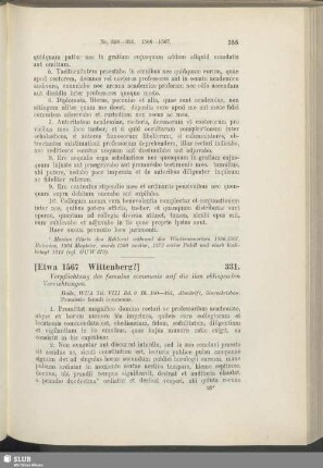 331. [Etwa 1567. Wittenberg?]