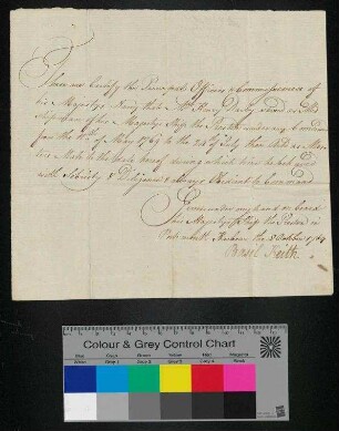 Brief von Basil Keith an Darby