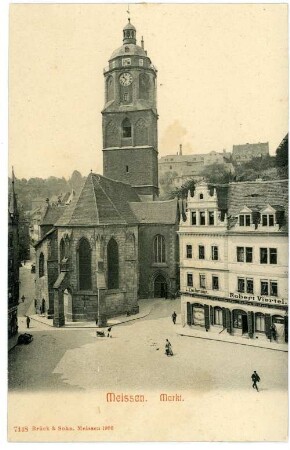 Meißen. Markt mit Frauenkirche