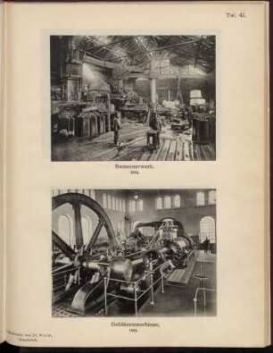 Taf. 41. Bessemerwerk. 1894 / Gebläsemaschinen. 1894