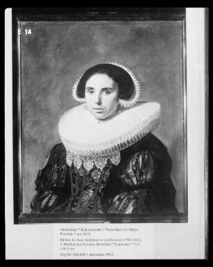 Bildnis der Sara Wolphaerts van Diemen (1594-1667), 2. Ehefrau des Nicolaes Hasselaer