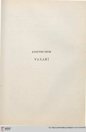 Fünftes Buch: Vasari