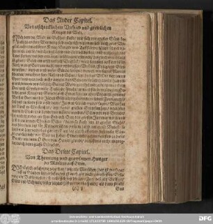 Das Ander Capitel. Von erschrecklichem Vnfried vnd grewlichen Kriegen der Welt.