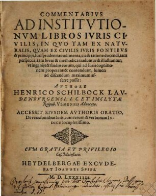 Commentarius ad Institutionum libros