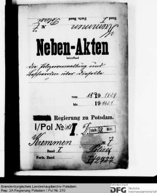 Polizeiverwaltung und Beschwerden über sie in Kremmen