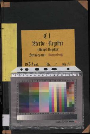 Sterberegister des Standesamtes Sassenberg von 1931 (Urkunden-Nr. 1-32)