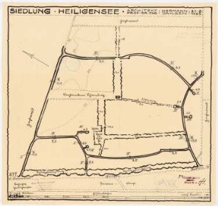 Bau einer Siedlung für die gemeinnützige Kleinhausbaugesellschaft, Berlin-Heiligensee: Grundplan 1:2500