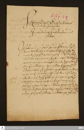 Brief von Christian Gottlieb Vogel an August Hermann Francke.