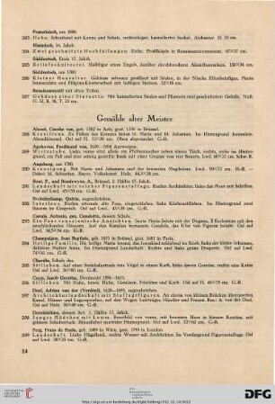 Gemälde und Meister (Nr. 288-343)