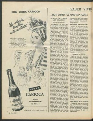 Saber vivir es la clave : ...que comer cualquiera come ...que beber cualquiera bebe