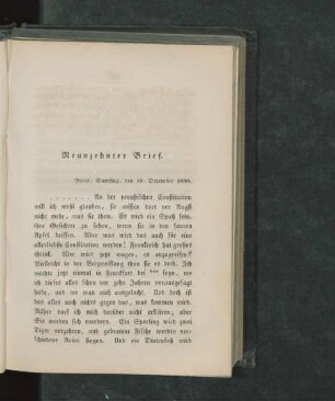 Neunzehnter Brief
