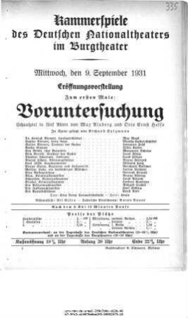 Voruntersuchung