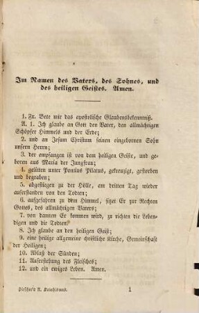 Der kleinere Katechismus der christkatholischen Religion