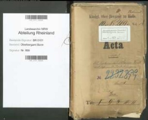 Laute, Wilmar Albert geb. 13.04.1859; Bergrat; ausgeschieden 1905; Prüfungs- u. Personalakten Band 1