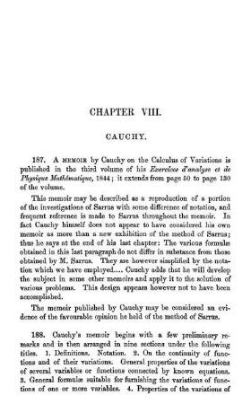 Chapter VIII. Cauchy.