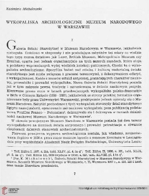 3: Wykopaliska archeologiczne Muzeum Narodowego w Warszawie