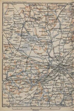 Karte: Weitere Umgebung von Berlin (1:750.000)