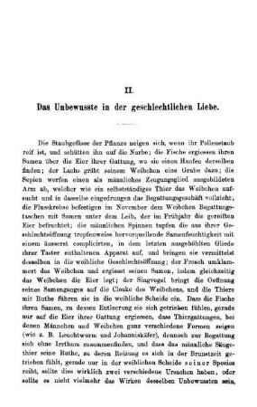 II. Das Unbewusste in der geschlechtlichen Liebe.
