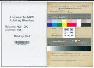 Entnazifizierung Karl Daldrup , geb. 27.02.1899 (Landgerichsdirektor)