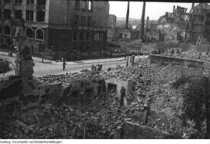 Dresden, Neustadt. Sprengungen im Hechtviertel, 1946/47