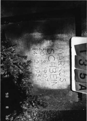 Grabstein 135 (Index: 99618485) Maße HxBxT: 41x54xo.A. cm: Grabstein 135A