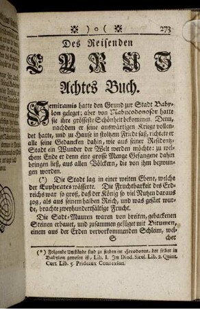 Des Reisenden Cyrus Achtes Buch.
