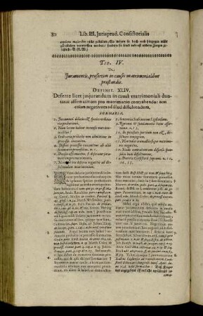 Tit. IV. De Juramentis, præsertim in causis matrimonialibus præstandis.