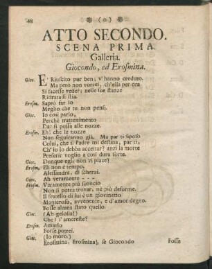 Atto secondo. Zweyte Abhandlung