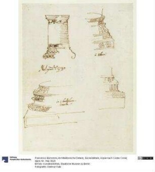 Architektonische Details, Sockeldetails, Kopie nach Codex Coner