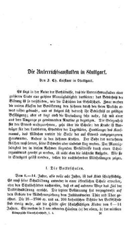 Die Unterrichtsanstalten in Stuttgart
