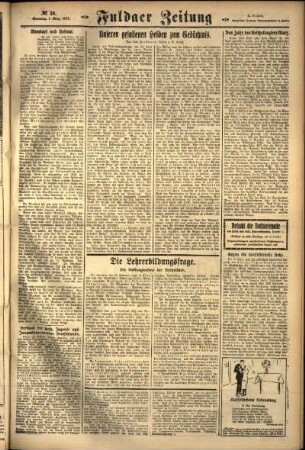 Zweite Ausgabe vom Sonntag, den 01. März 1925.