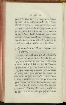 5. Hypochondrie und Mutterbeschwerden (Hysterie).