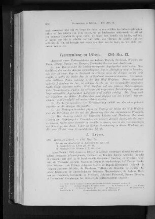 Versammlung zu Lübeck. - 1385 Mrz. 12.