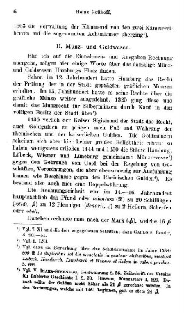 II. Münz- und Geldwesen.