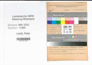 Entnazifizierung Peter Laufs , geb. 30.01.1922 (Polizeibeamter)