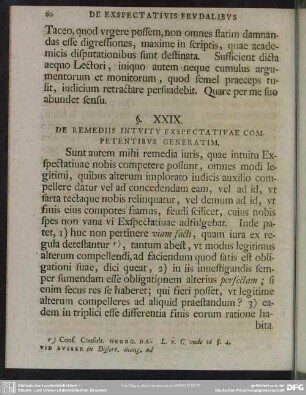 §. XXIX. De Remediis Intuitu Exspectativae Competentibus Generatim