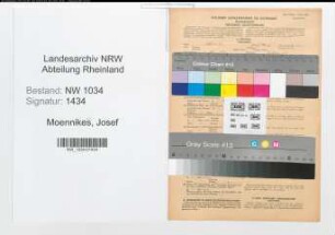 Entnazifizierung Josef Moennikes , geb. 01.05.1896 (Oberstleutnant)