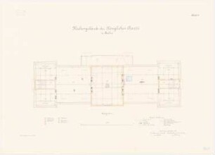 Küchen-, Maschinen- und Werkstättengebäude der Charité, Berlin: Küchengebäude: Grundriss Dachgeschoss 1:100