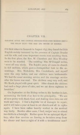 Chapter VII. Sarawak after the Chinese insurrection ...
