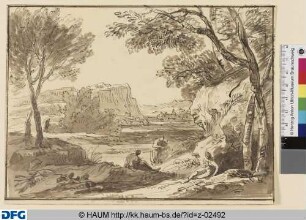 Heroische Landschaft mit drei nackten Gestalten