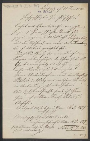 Brief an Friedrich Wilhelm Jähns : 18.01.1872