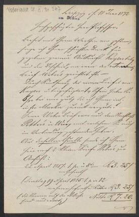 Brief an Friedrich Wilhelm Jähns : 18.01.1872