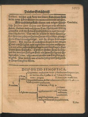 Dispositio Synoptica.